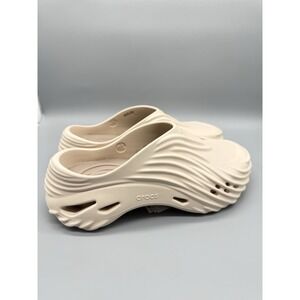 CROCS Echo Wave Mens 10 Womens 12 Clog Slides Sandals Almond Tint NIB